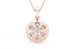 Diamond Pendant & Stud Jewelry Set 