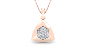  Diamond Pendant & Stud Jewelry Set