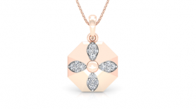  Diamond Pendant & Stud Jewelry Set