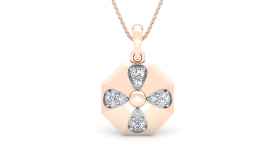 9-5 Diamond Pendant & Stud Jewelry Set