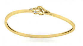 Diamond Bangle Bracelet - Floral Collection