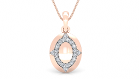 Diamond Pendant & Stud Jewelry Set