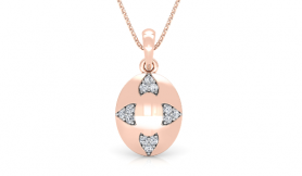  Diamond Pendant & Stud Jewelry Set