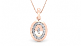  Diamond Pendant & Stud Jewelry Set 