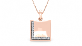  Diamond Pendant & Stud Jewelry Set