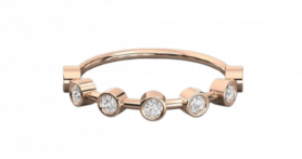 Moth Diamond Link Stack Ring