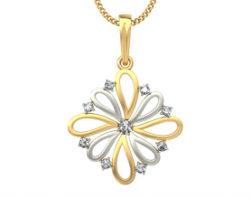 Two-tone Diamond  Pendant