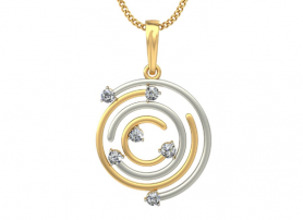 Floating Circular Diamond Pendant