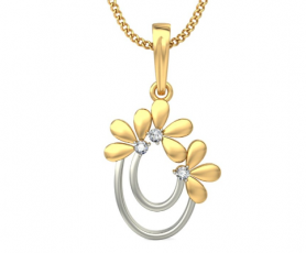 Floral Diamond  Pendant