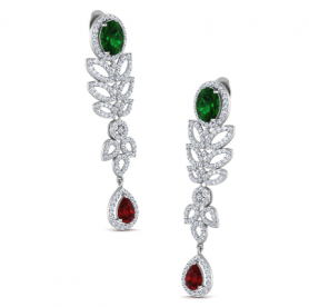 Diamond & Tourmaline Long Earring