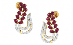 Diamond & Ruby Earring