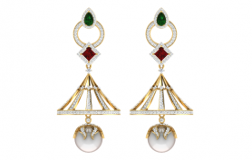 Diamond & Tourmaline Earring