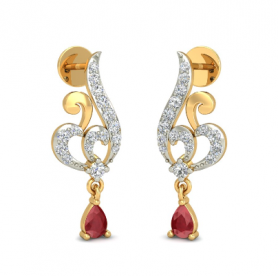 Ruby & Diamond Earrings