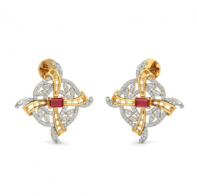 Temple Collection - Spinel & Diamond Studs 