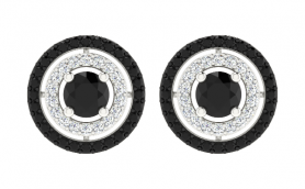 Onyx & Diamond Studs - Black & White Collection