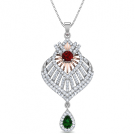 Diamond & Gemstone Pendant Set 