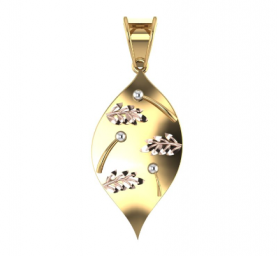 Wreathe Gold Pendant