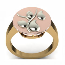 Wreathe Two tone  Gold Band