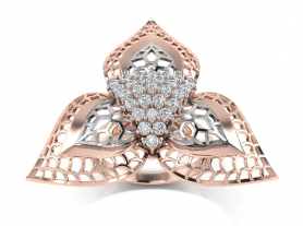 Trinity Diamond Cocktail  Ring 