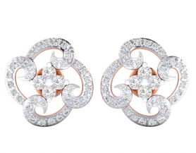 Floral Diamond Studs