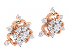 Floral Diamond Studs