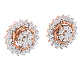 Floral Diamond Studs