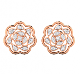 Floral Diamond Studs