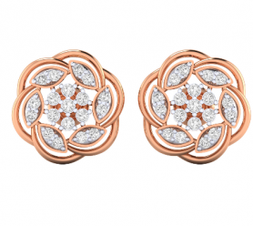 Floral Diamond Studs