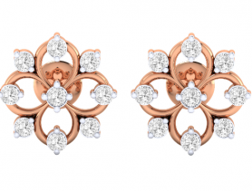 Floral Diamond Studs