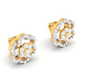 Floral Diamond Studs