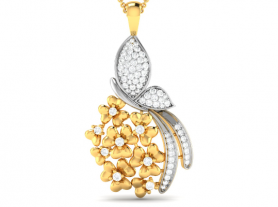 Floral Diamond  Pendant