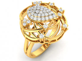 Diamond Cocktail  Ring - Nakshatra Collection