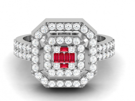 Diamond and Gemstone  Ring