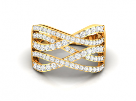 Multi layered Diamond Cocktail Band 