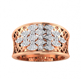 Floral Diamond Filigree Ring