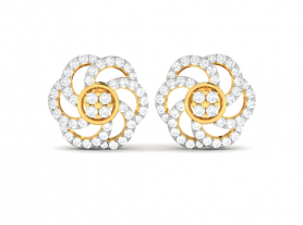 Floral Diamond Studs