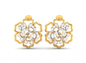 Floral Diamond Studs