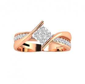 Alternate Shank Diamond Engagement Ring 