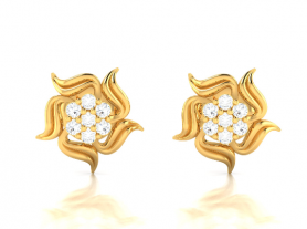 Floral Diamond Studs