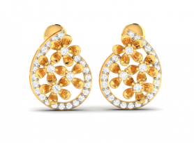 Floral Diamond Studs