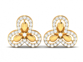 Floral Diamond Studs