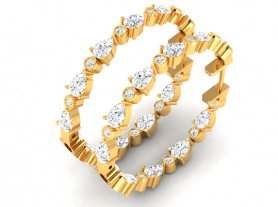  Diamond Hoops -  Princess Collection