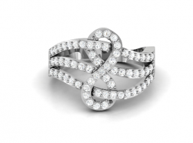 Entwined Diamond  Cocktail Ring