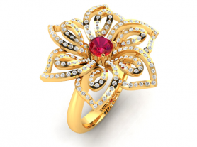 Amore Diamond and Gemstone Cocktail Ring