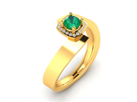 Retro Diamond and Gemstone Ring