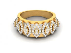 Floral Diamond Band