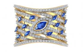  Diamond  & Gemstones Cocktail Ring - Luminous Collection