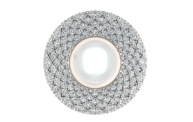 Diamond & Pearl Cocktail  Ring - Luminous Collection