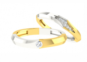 Two-tone Diamond Couple Bands