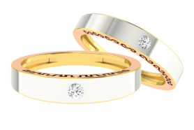 Two-tone Diamond Couple Bands